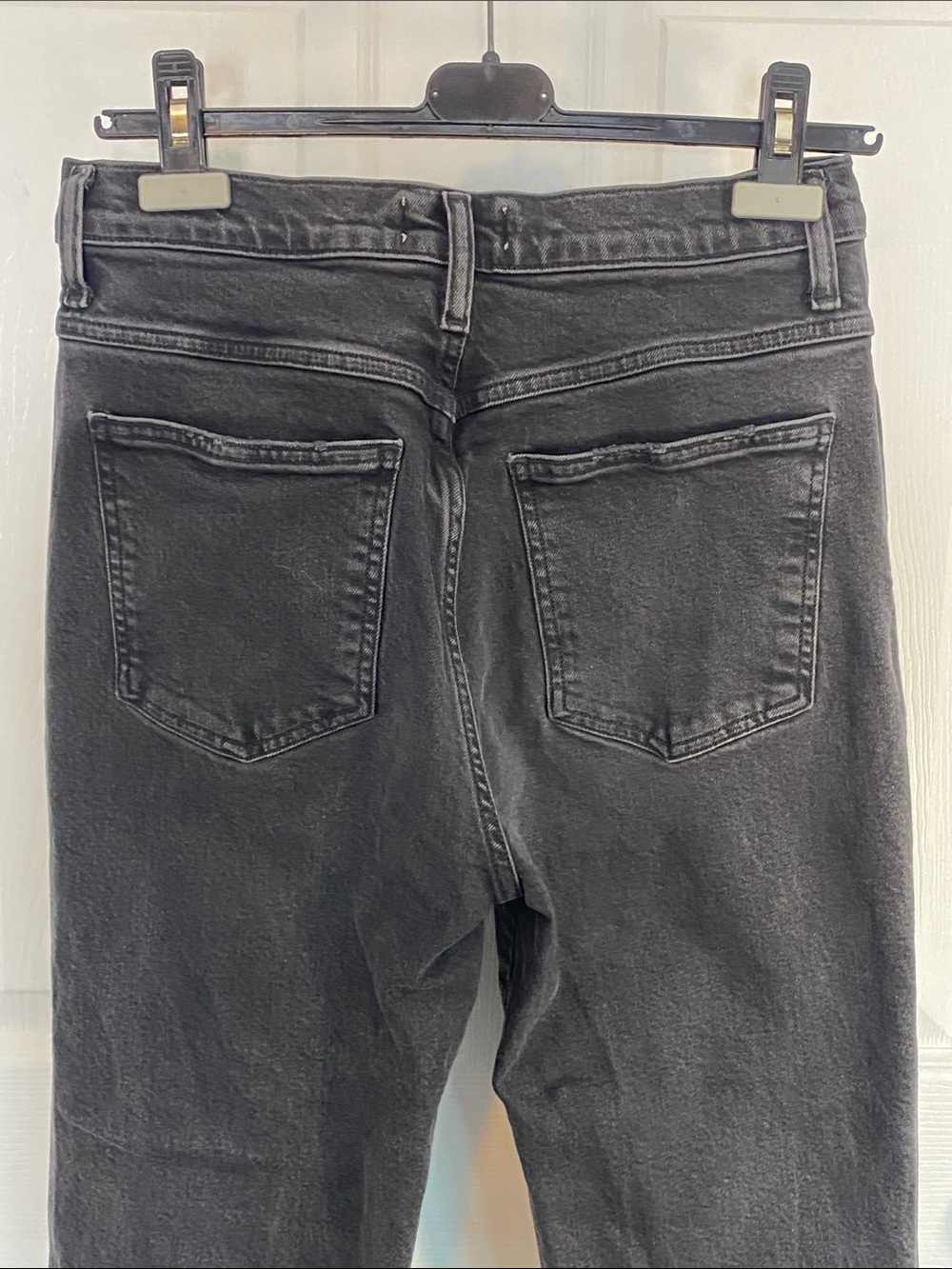 AGOLDE Pinch Waist High Rise Kick Flare Jeans Charcoal Black Minimalist 29 - Picture 7 of 16